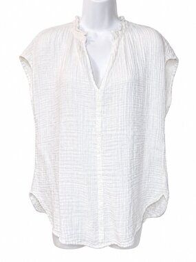 H&M Textured Cotton Blouse | Size Small